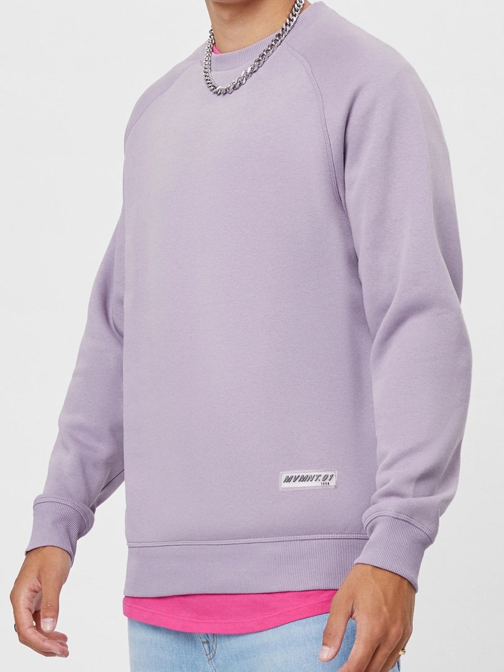 Bershka Men's Crewneck Sweatshirt in Lilac M